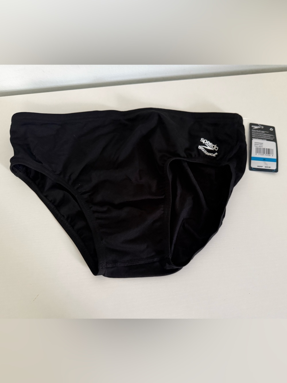 Speedo Men's Black Endurance + Swim Brief 36